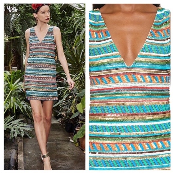 Alice + Olivia Venetia Embellished Dress - Picture 1 of 9